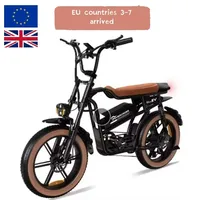 EVERCROSS EK30 fat tire bike original dual brake full suspension 20 * 4 inch fat tire high speed power electric mountain bike