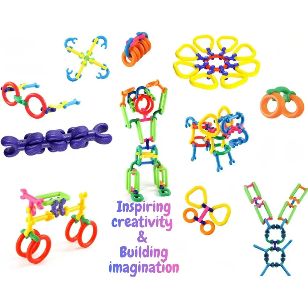 STEM Learning Construction Kit for Kids 80-Piece - Durable, Colorful Building Blocks for Ages 2-7