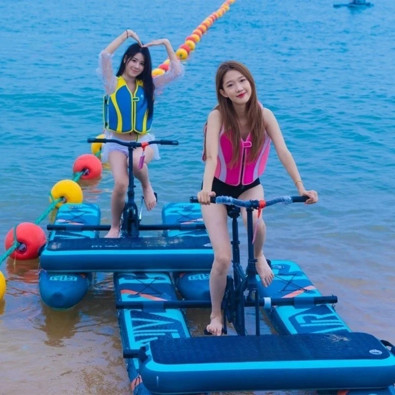 New Folding Inflatable Water Bike - Lightweight Pedal Cycle for Sea and Lake Recreation