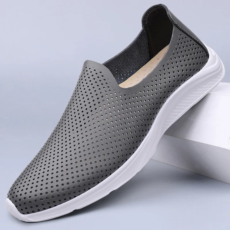 New Men Casual Business Leather Shoes Fashion Soft Bottom Low Top Male Shoes Wedding Office Business Shoes Slip-on Outdoor Flats