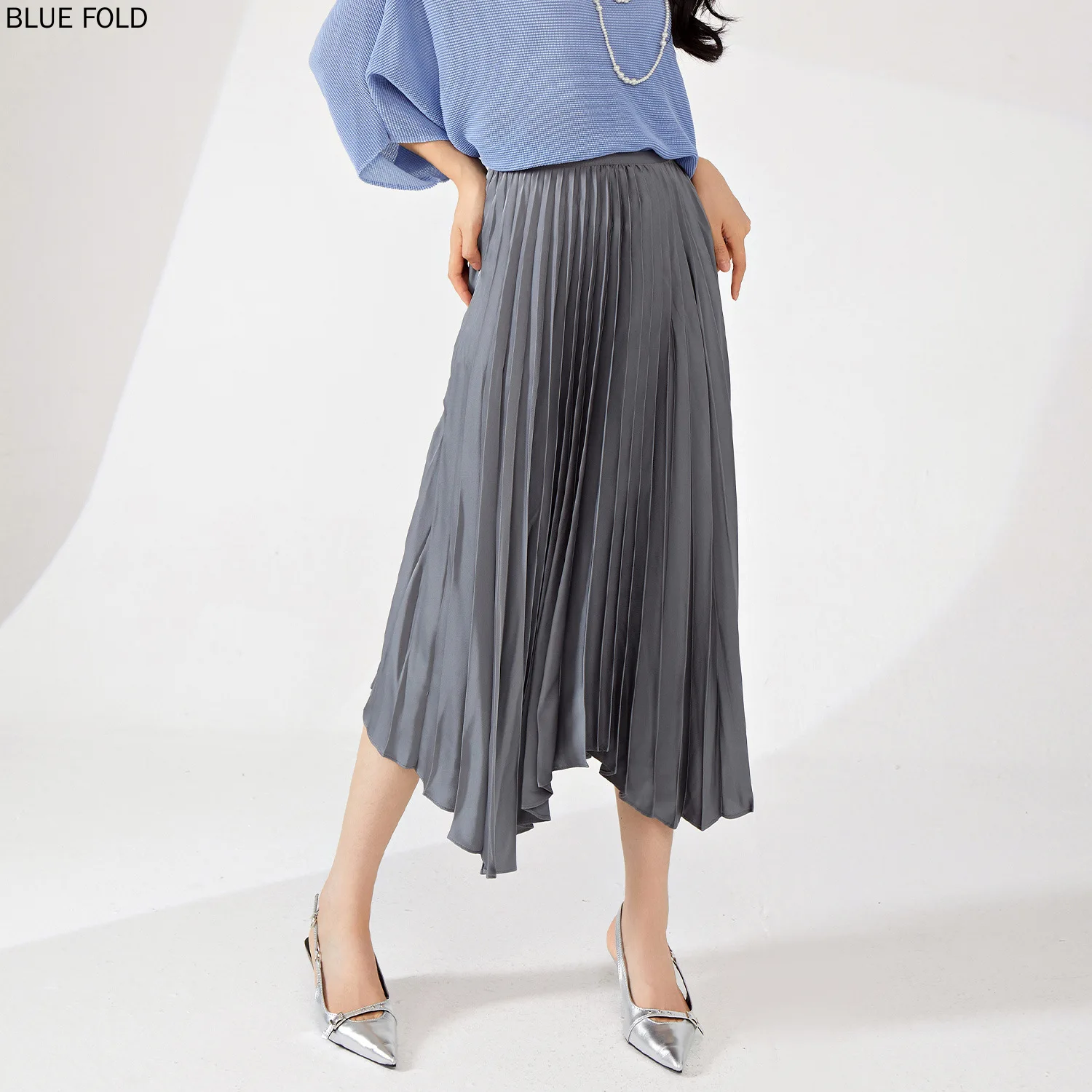 

Miyake Fashion Pleated Skirt for Women, High-end, Monochromatic, Loose, Large Hem, Irregular, Versatile, A-line Drape, PLEATS