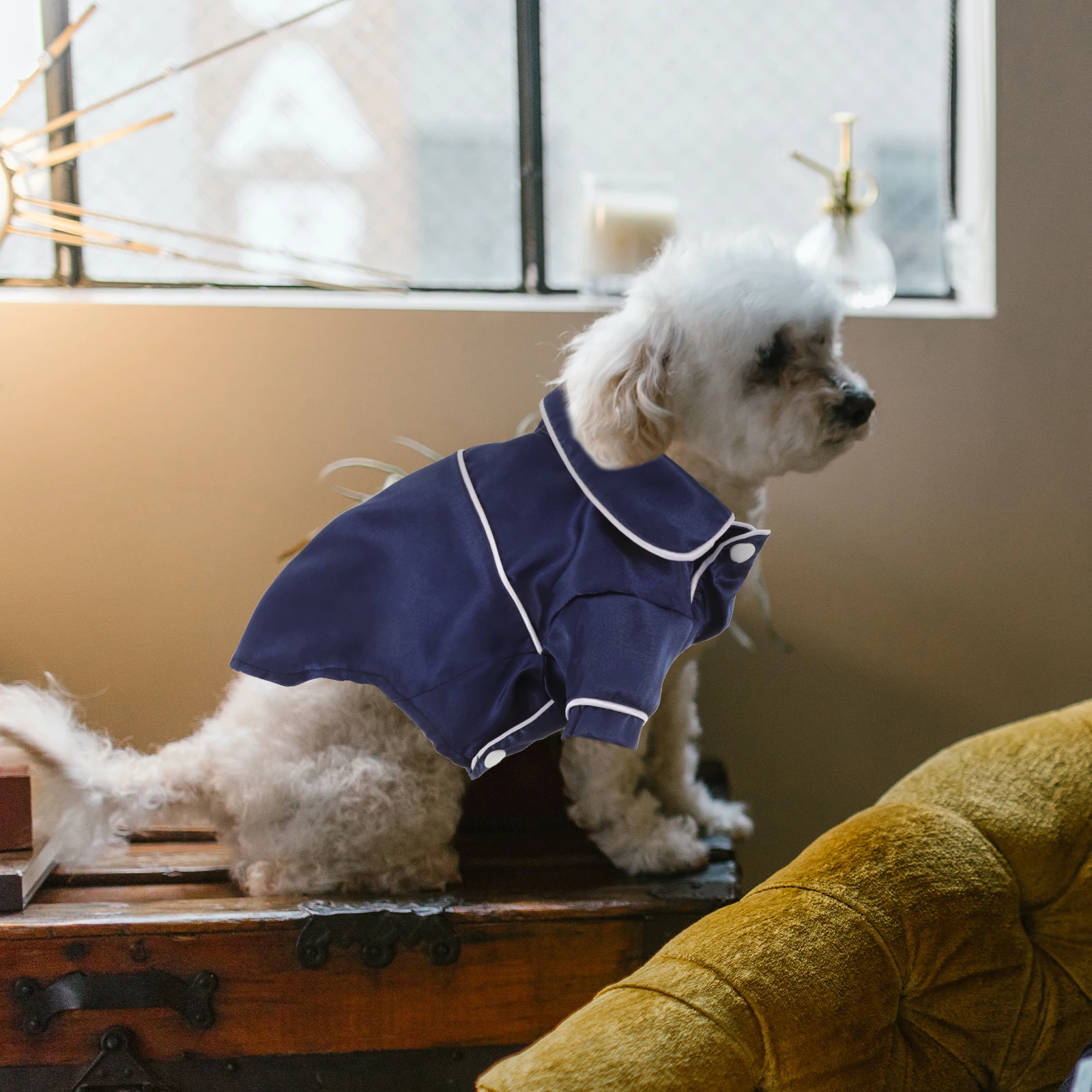 

Dog Pajamas Cute Puppy Clothes Lightweight Comfortable Small Dogs Cotton Dress Japanese Sweater Dog Rompers Photo Party