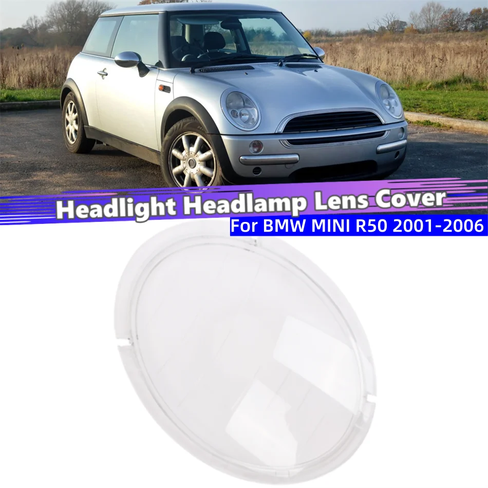 For BMW MINI R50 R52 2001 2002 2003 2004 2005 2006 Car Acccessories Polycarbonate High Gloss Fully Transparent Front Lamp Glass