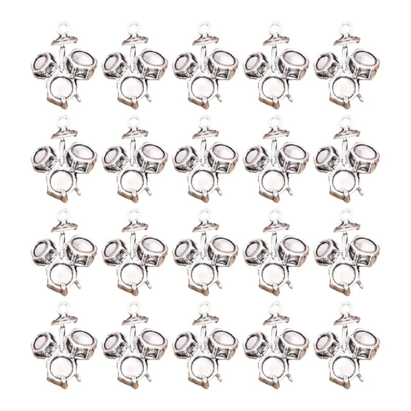 20pcs Retro Cassette Tape Musical Instrument Charm In Antique Silver For Creative DIY Jewelry And Tibetan Crafting view 5