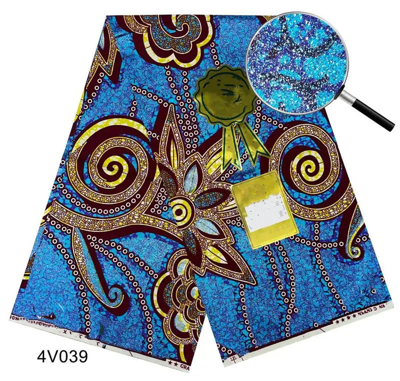 Ankara African Polyester Wax Prints Fabric Binta Real Wax High Quality 6 yard African Fabric for Party Dress