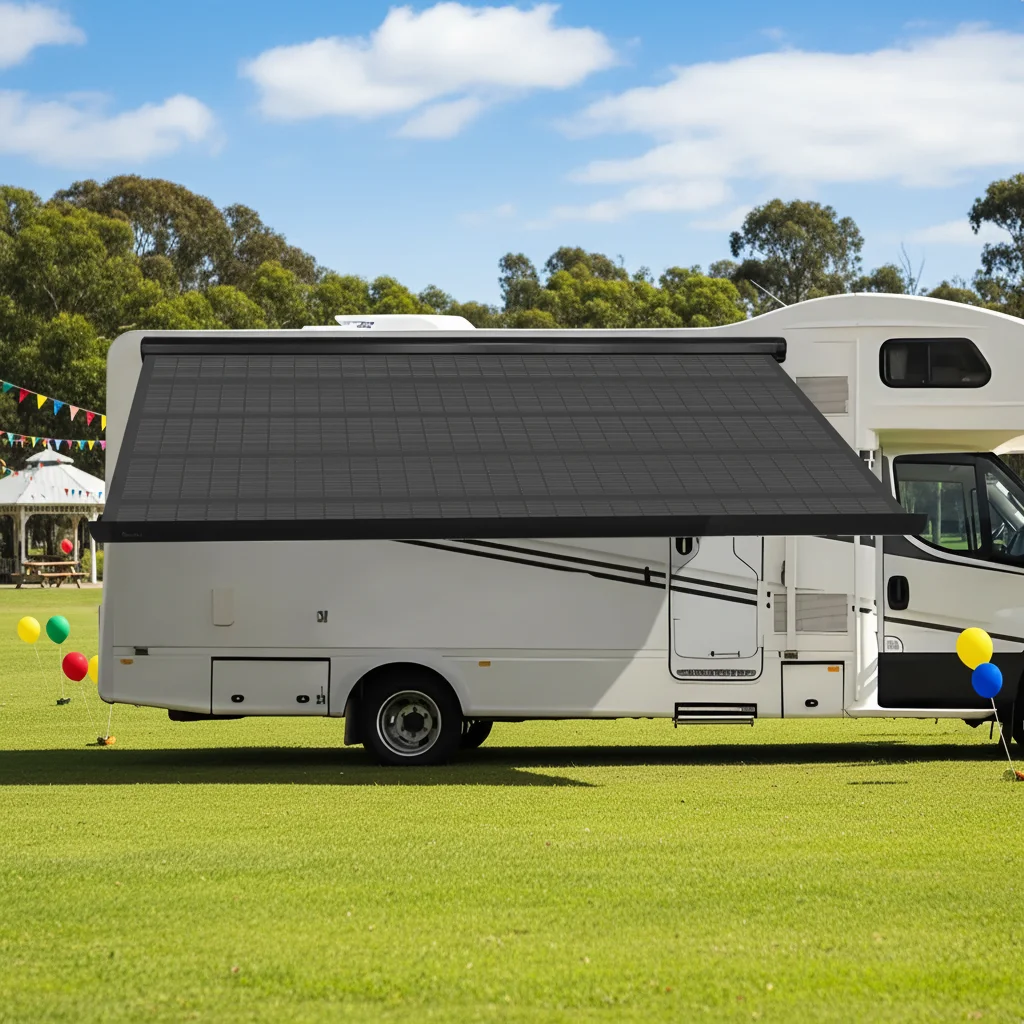 SA5900 RV Accessory Motorized Telescopic Powered Flexible Solar Yacht RV Awning