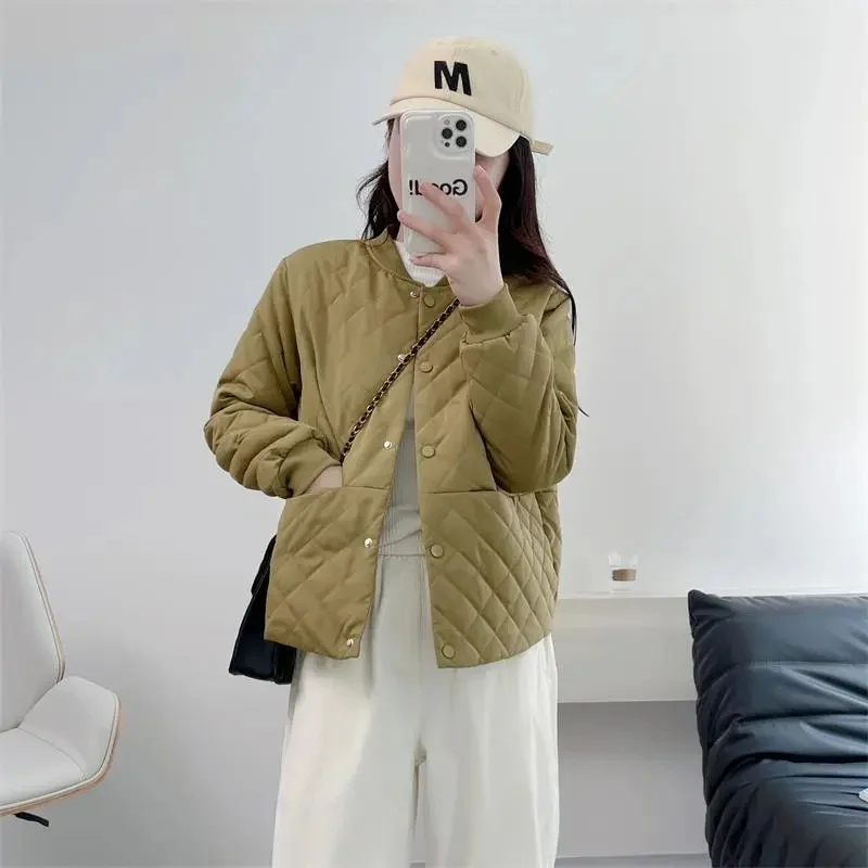 Warm Cotton Padded Coat Loose Ins Parkas Bread Student Cotton-Padded Jacket Women's Short 2024 Korean New Outwear Light Thin Top