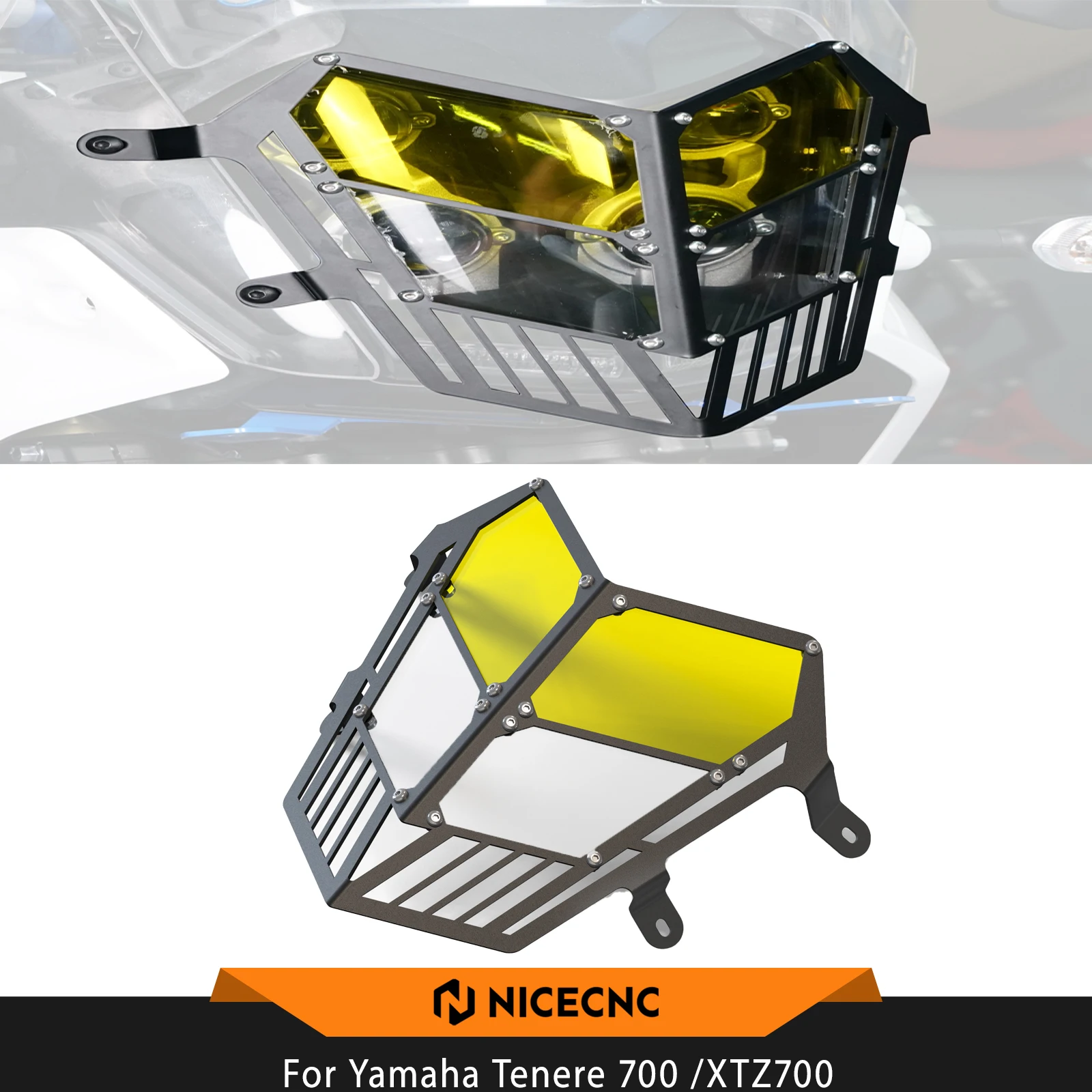NICECNC For Yamaha Tenere 700 /XTZ700 2019-2024 Rally Edition 20-24 Motorcycle Headlight Protector Cover Tenere 700 Accessories