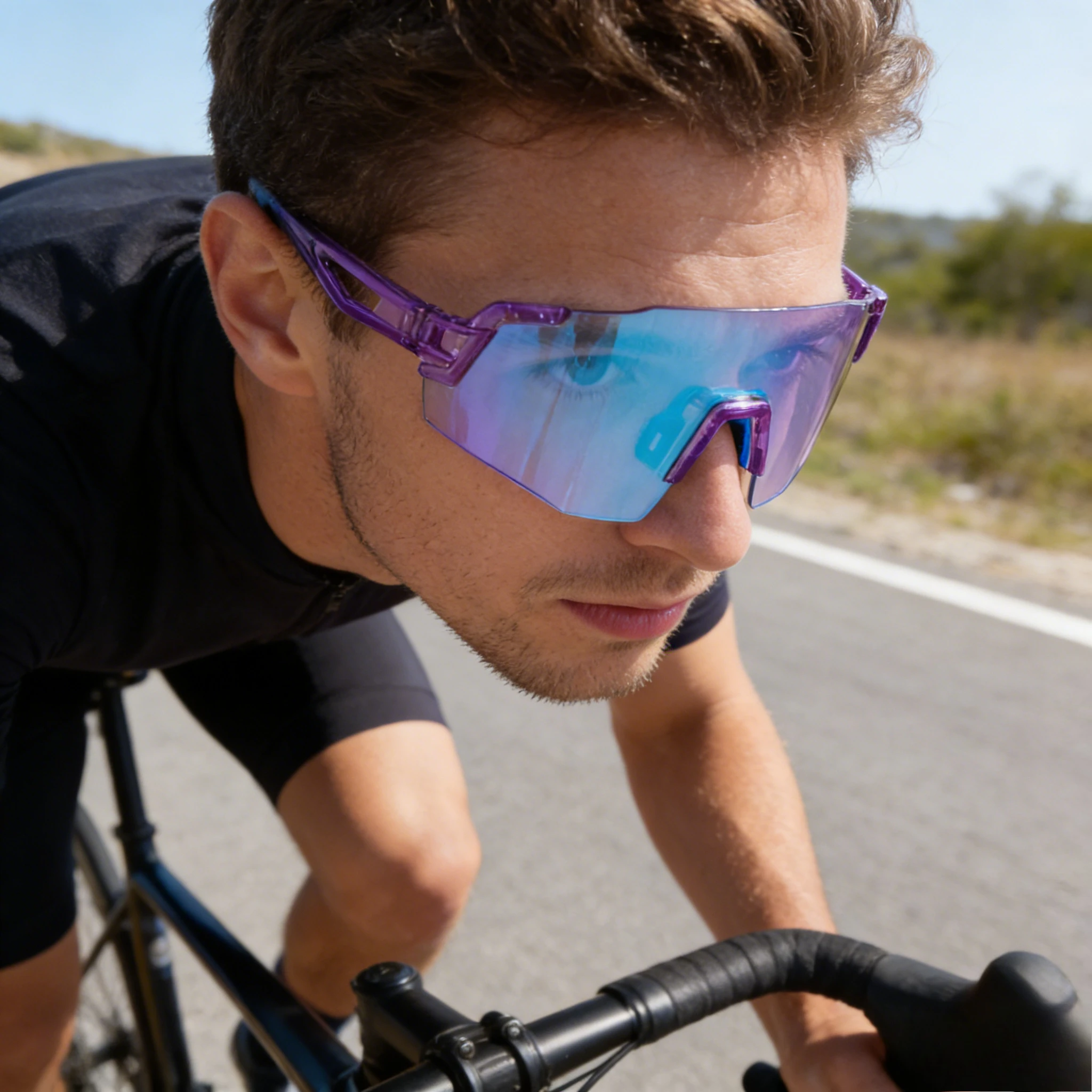 

Фотохромные велосипедные очки UV400 - Универсальные ветрозащитные спортивные очки для шоссейных велосипедов, MTB, рыбалки и активного отдыха