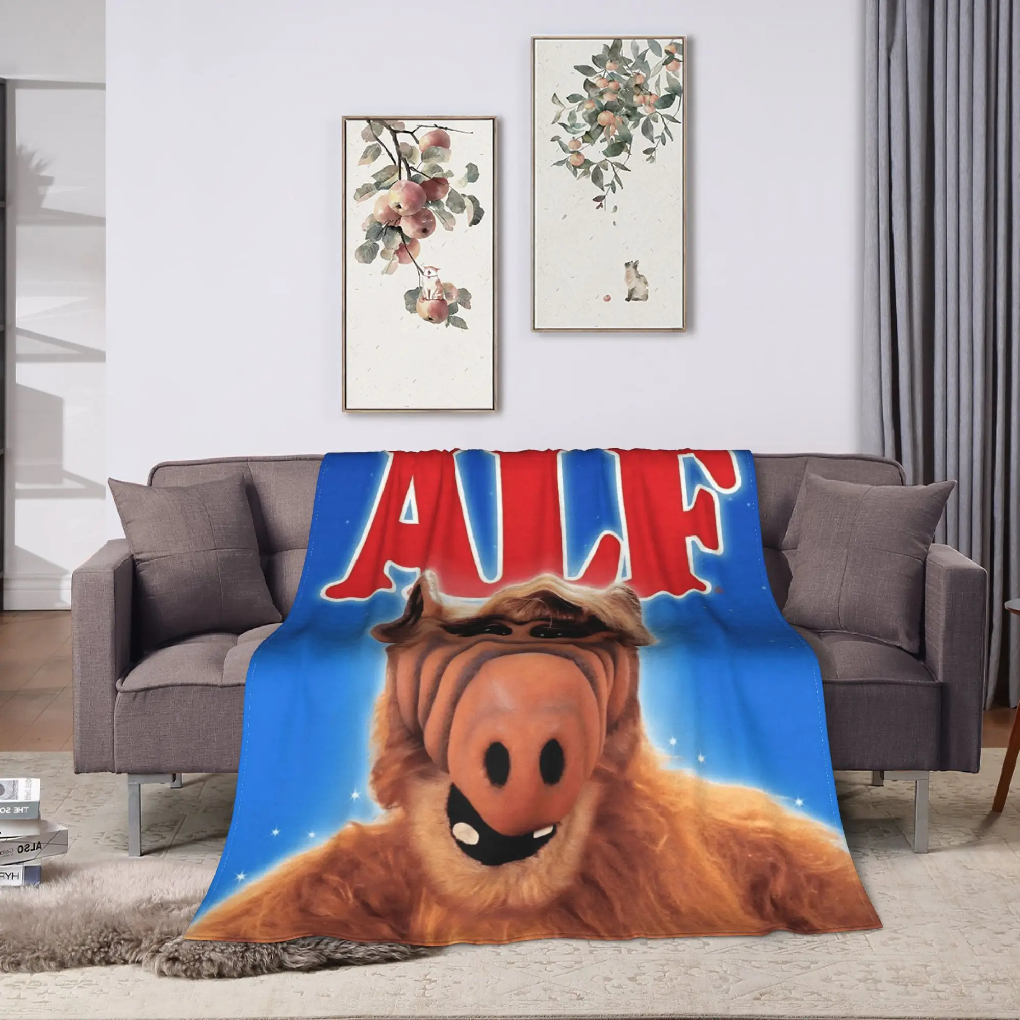 Warm Soft Blanket Travel Office Alf 90s Tv Series Bedding Throws  Flannel Bedspread For Living Room Print Sofa Bed Cover