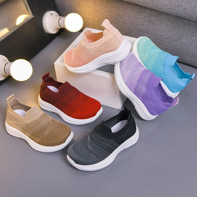 2026 Baby Shoes Anti-slip Breathable wih Rubber Sole for Children Girls Boys Mesh Shoes Soft Bottom Slippers