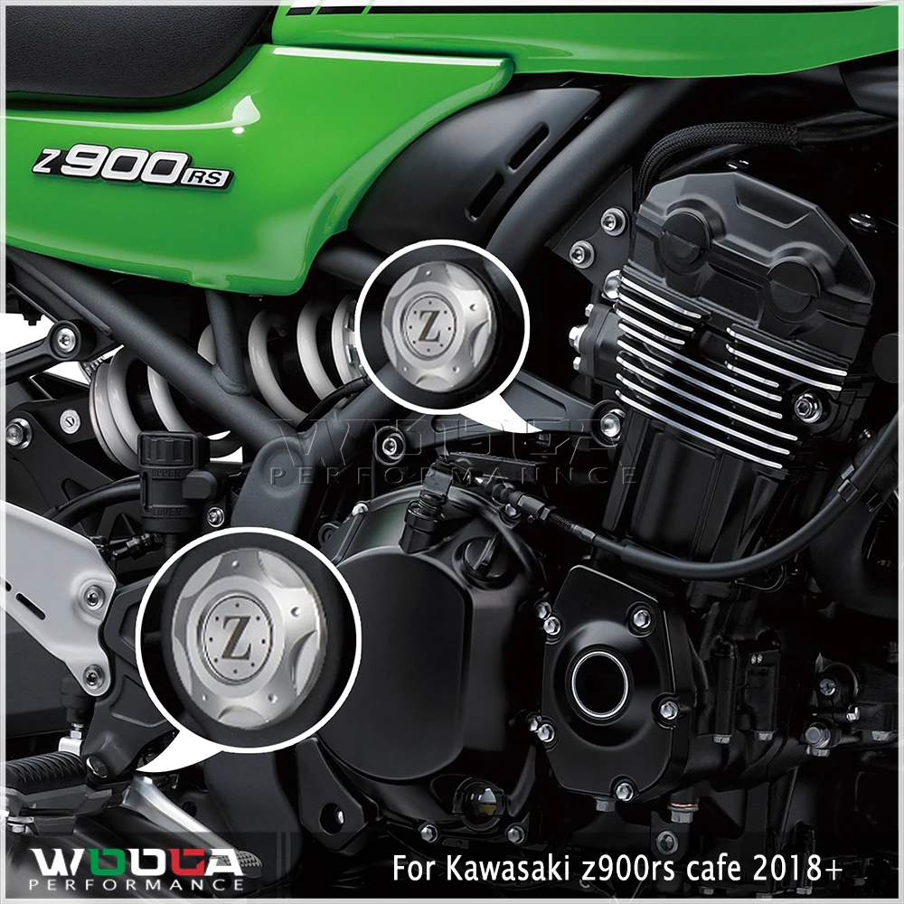 WOOGA-Capuchons de Trou de Cadre en Aluminium CNC, Couvercle de Clips, Accessoires de Moto, pour Kawasaki z900rs cafe 2018-2025, Z900 RS CAFE