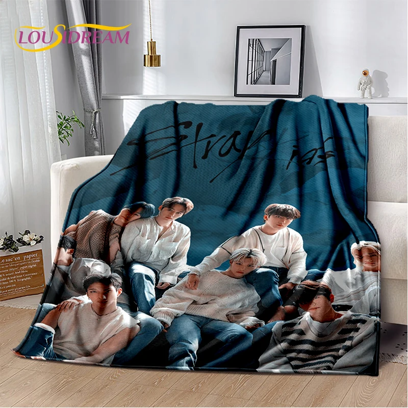 29 Style Stray Kids Kpop Singer Customized Blanket,Soft Throw Blanket for Home Bedroom Bed Sofa Picnic Travel Office Cover Gifts