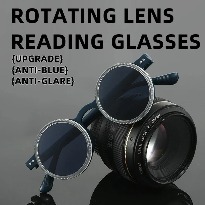 Round Frame 360° Rotating Adjustable Polarized Sunglasses Outdoor UV400 Shades Eyewear Classic Popular Men Protective Glasses