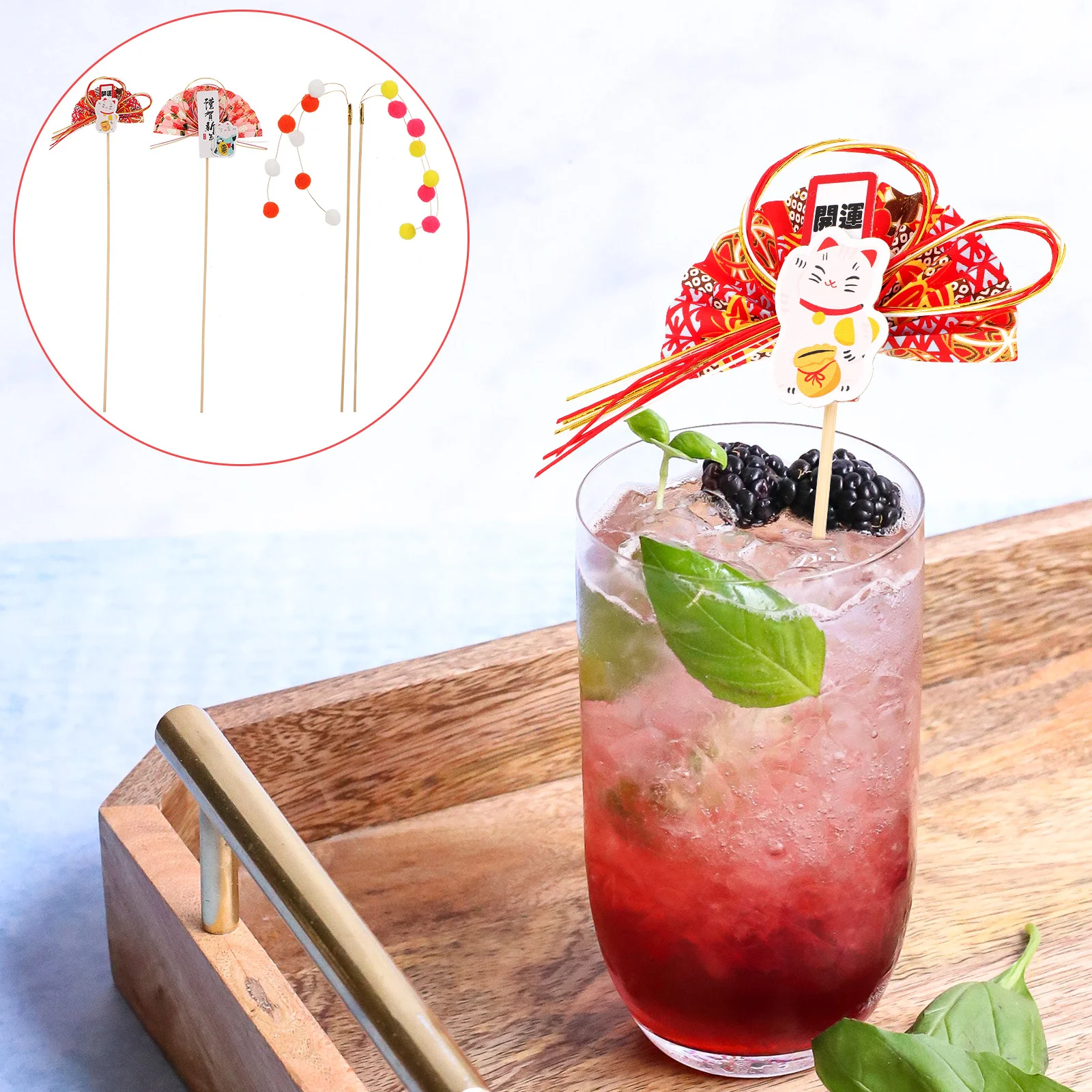 

4 шт., цветочный орнамент в японском стиле, выбор для торта, крафт-бумага, красочный DIY ремесленный декор, вечерние, домашний стол, ваза, украшение