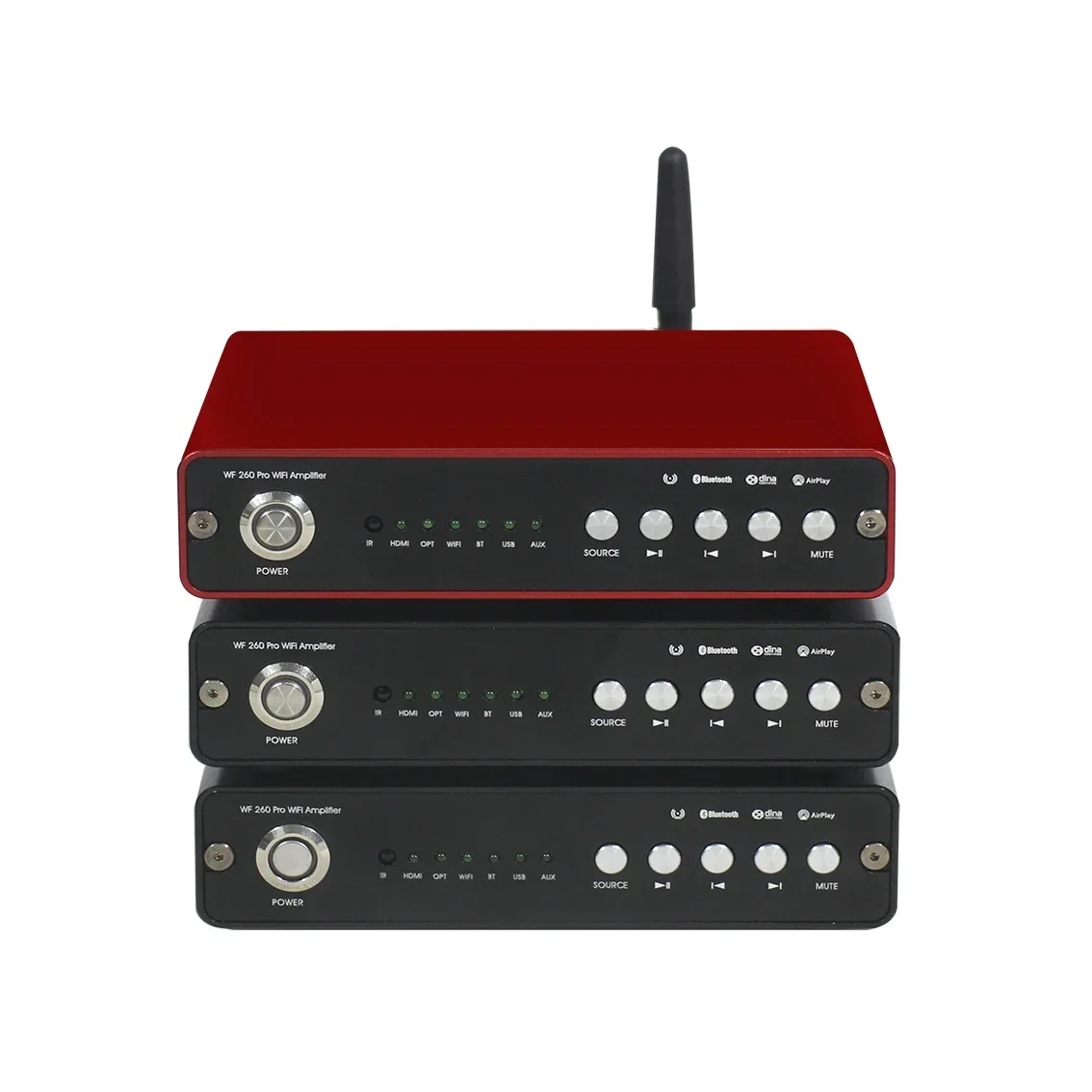 

Smart Home Audio System Stereo WiFi Audio Amplifier 2*60W WiFi or Bluetooth Amplifier Controlled by Muzo APP