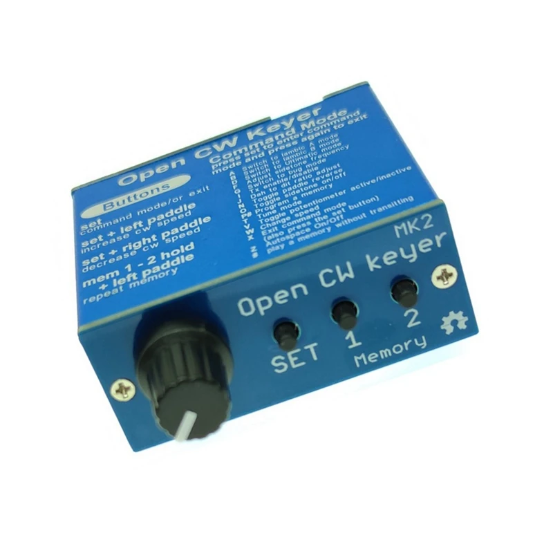 Open CW Keyer MK2 Finished With Aluminum Shell CW Keyer MK2 KIT CW Speed Adjustable From 1 To 999 WPM