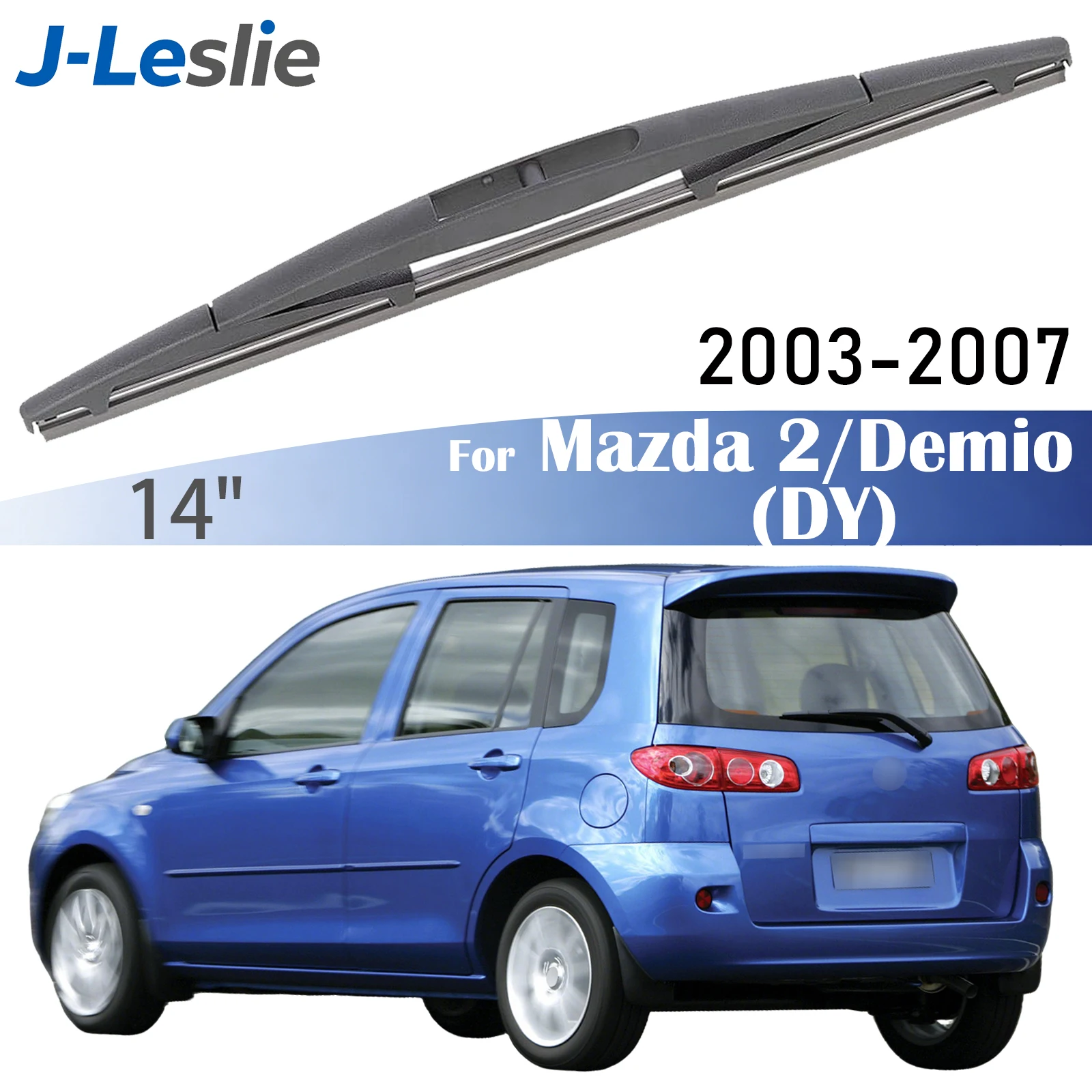 14-Zoll-Heckwischerblatt für Mazda2 Mazda 2 Demio DY 2003-2007 Windschutzscheibenwischer Fensterreinigungsbürsten Zubehör scheibenwischer Hinten Heckwischerarm