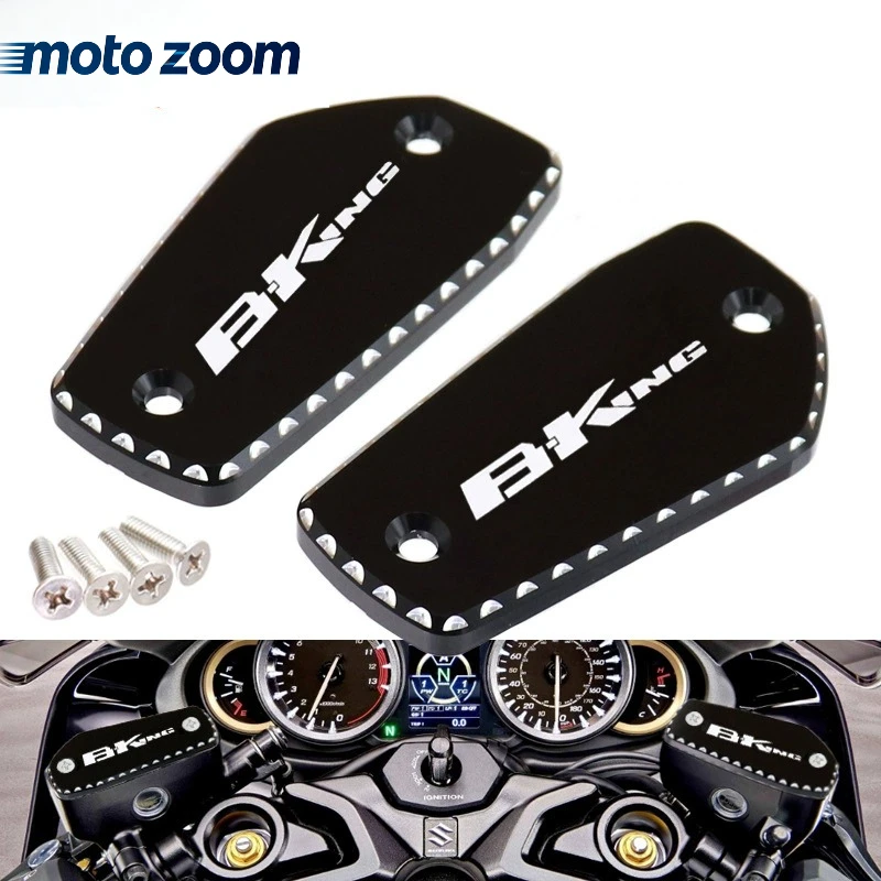 

3D LOGO Brake Clutch Cylinder Reservoir Cover Motorcycle Accessories CNC Oil Fluid Cap For SUZUKI GSX1300BK (B-King) 2008-2012