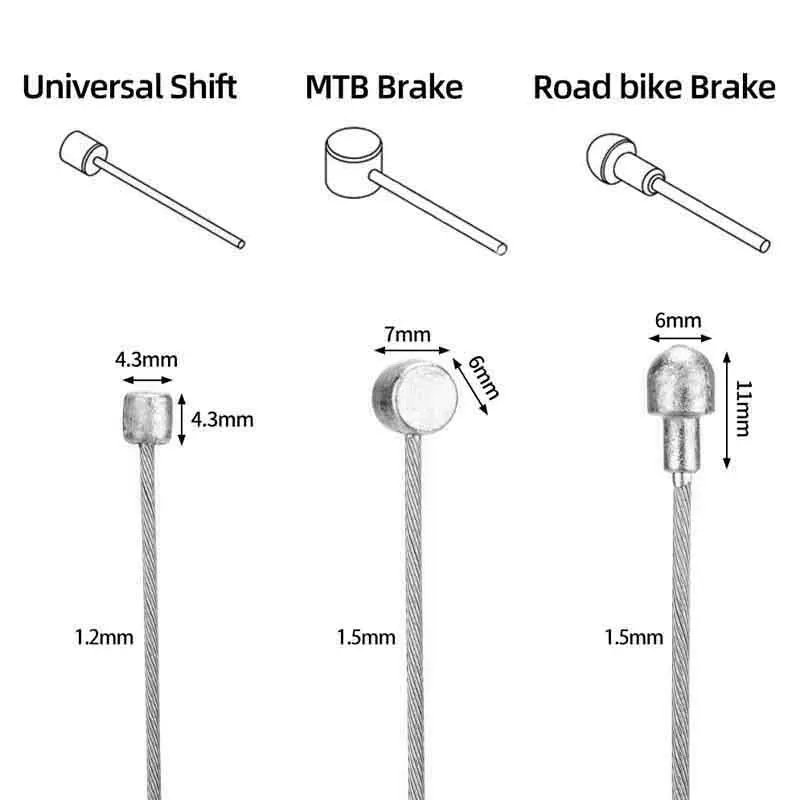 AliExpress 2pcs Stainless Steel Bicycle Inner Shift Cable Zinc Coated Brake Shifter Cable for MTB/Road Bike 2000mm Derailleur Cable Set