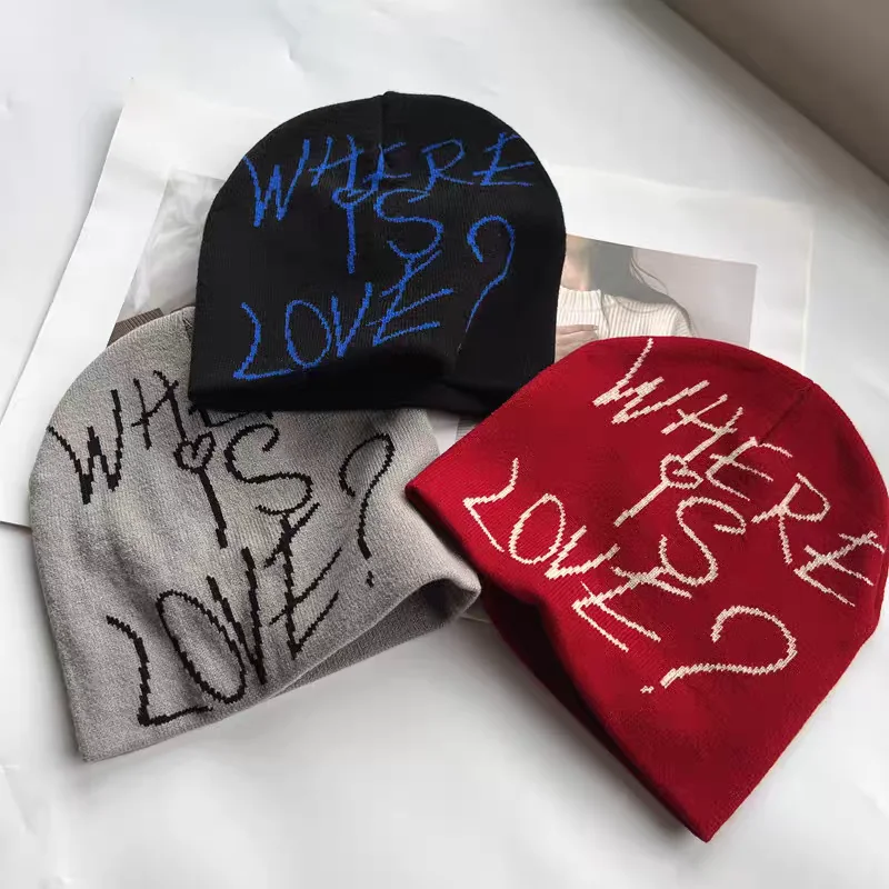 女性帽子ニットビーニーゴス歯キャップ男性 Y2k ストリート冬のファッションプルオーバー Kpop 原宿ヴィンテージ暖かいヒップホップユニセックス