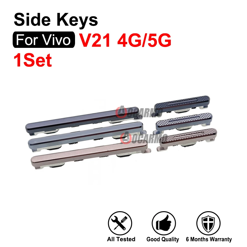 For Vivo V21 4G / 5G Power On Off Volume Side Key Buttons Black Blue Replacement Repair Parts