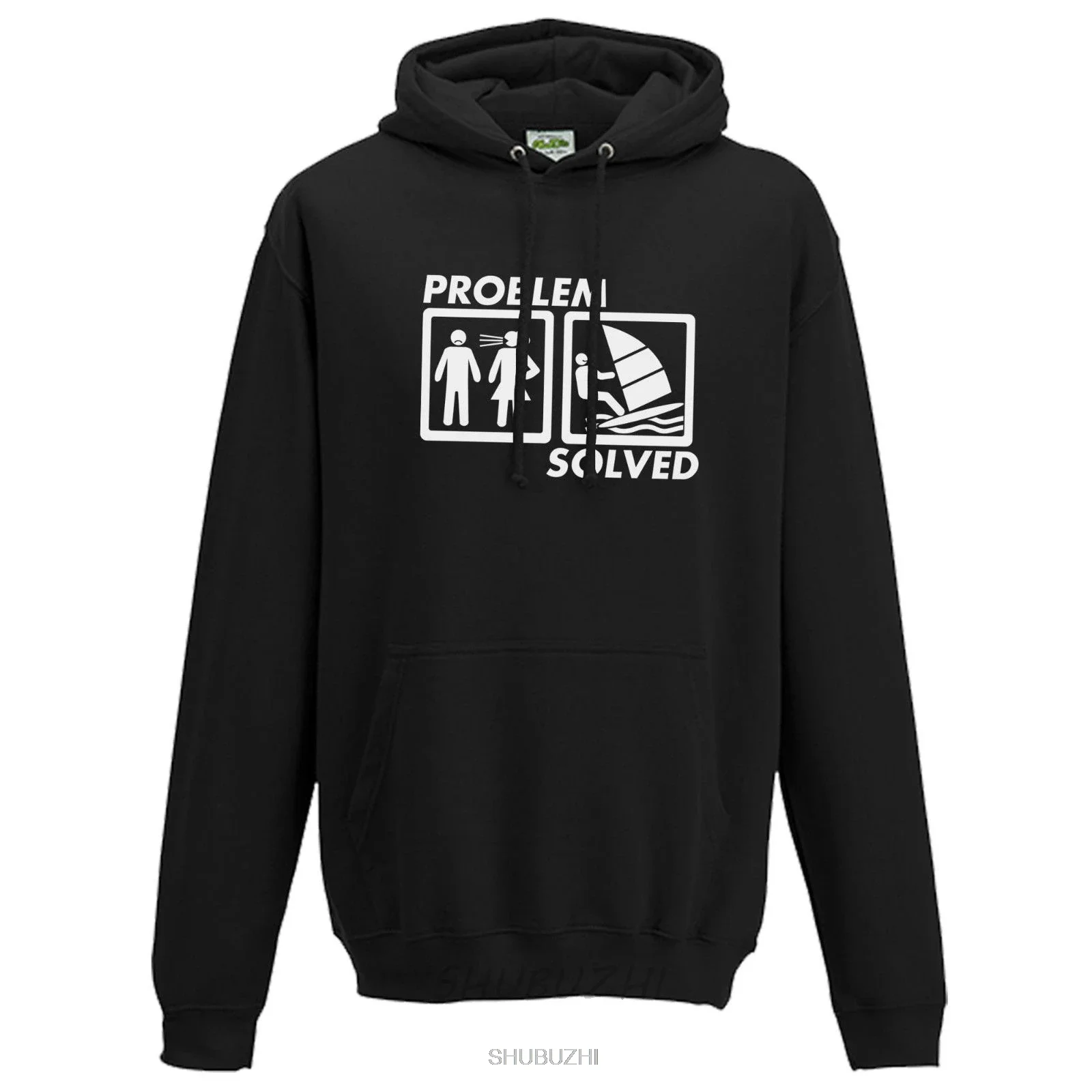 Problem Solved WIND SURFING Hoodie - Dads Marriage Fathers Day Present Hoody Top