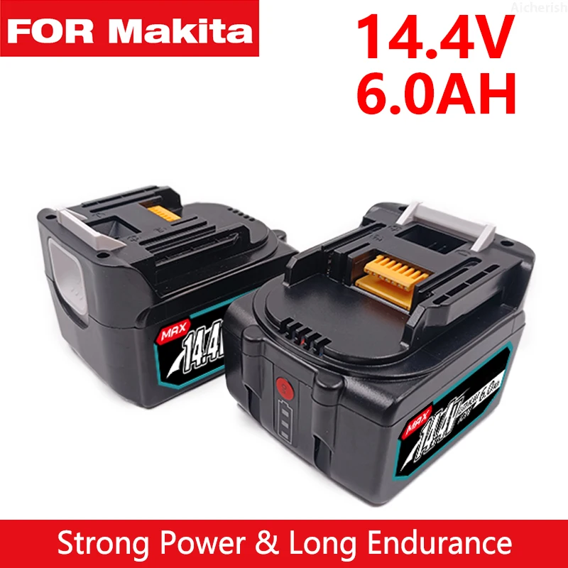 Used For Makita 14.4 V 6.0 Ah Lithium Ion Battery BL1430B 1460B 1415194066-BDF440RFEBTD 130FWLXT 20B1415194558-0194559-Battery