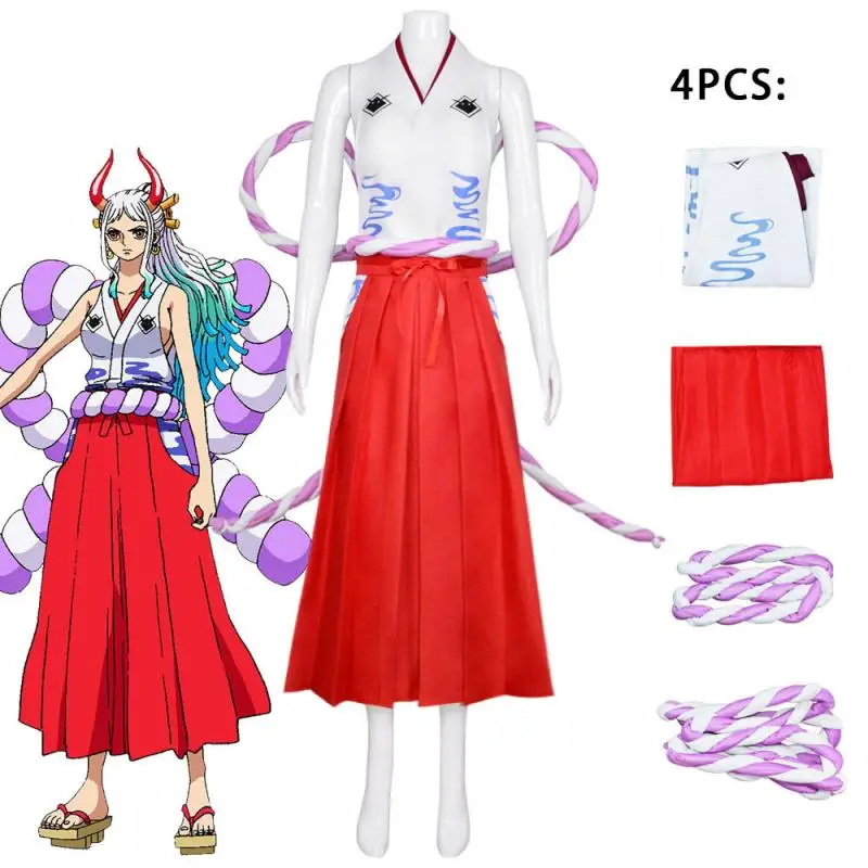 ONE PIECE Yamato Cosplay Costume vest skirt Uniform Clothes Full Set Dress sexy outfits for Comic Con