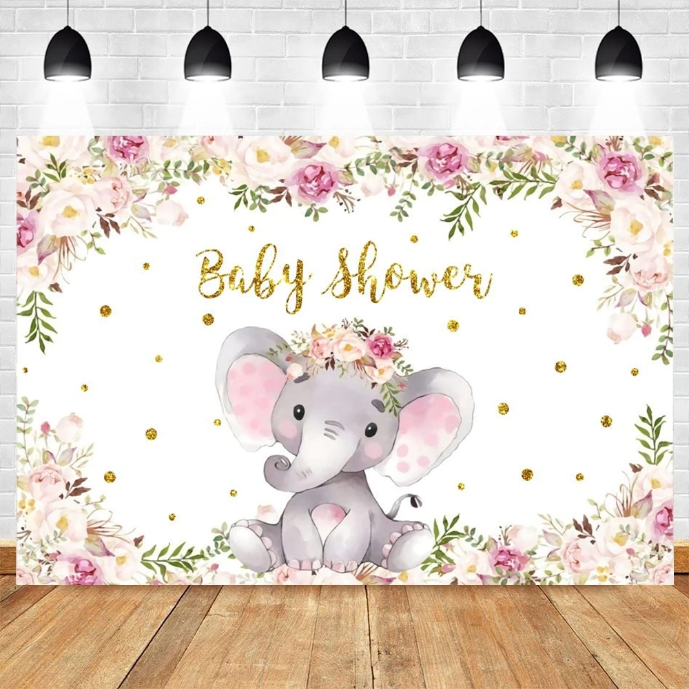 เด็ก1st วันเกิดช้างฉากหลังสำหรับถ่ายภาพทารกแรกเกิด Baptism Safari Party One ถ่ายภาพพื้นหลัง Photozone