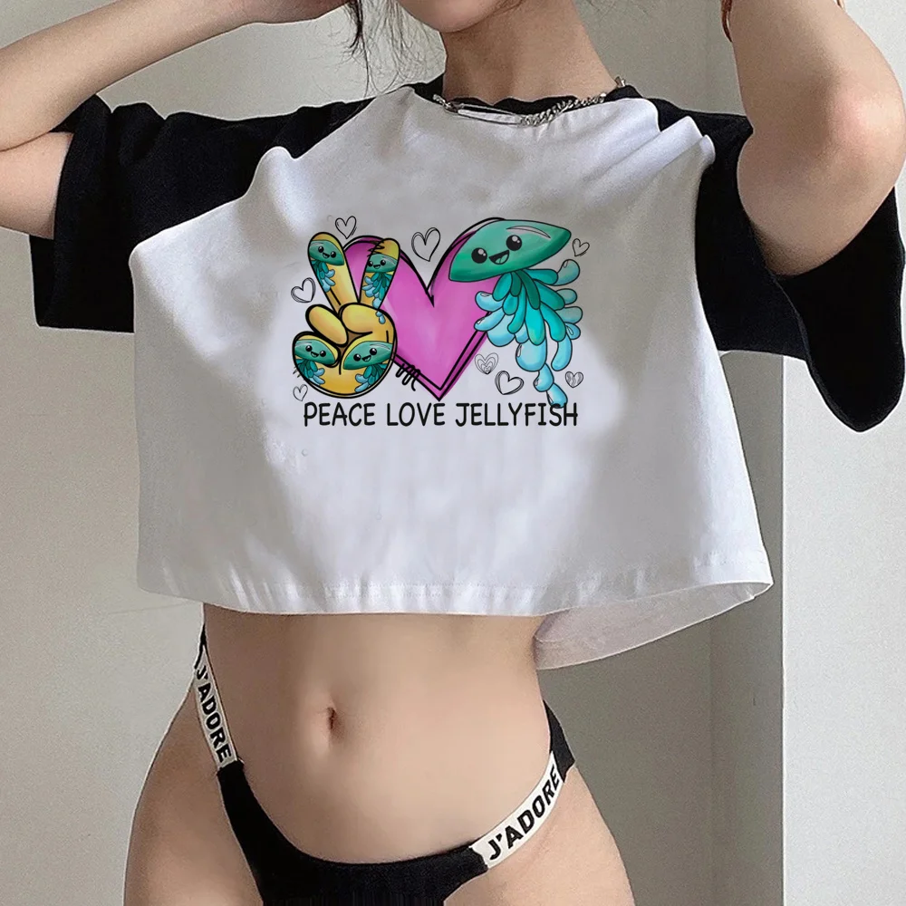 Medusas korean fashion fairycore crop top girl manga vintage fairy grunge  Harajuku tee