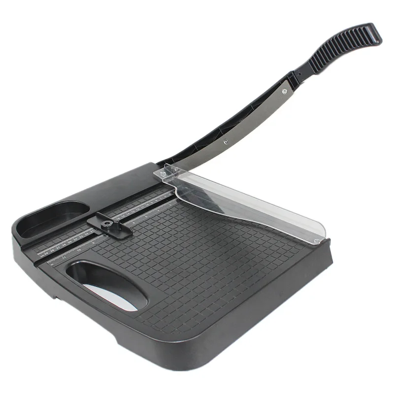 Guillotine trimmer sharpening, portable A4 paper cutter, office paper cutter with stainless steel blade and precise scale.