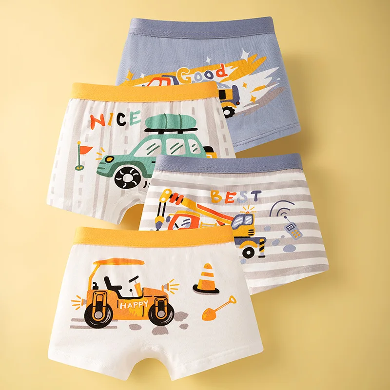 Junge Boxershorts aus reiner Baumwolle für Kinder, bunte Unterwäsche, niedliches Design, Baby-Unterhose, Größe M-3XL, für Gewicht 10–45 kg, Jungen – Detail 11