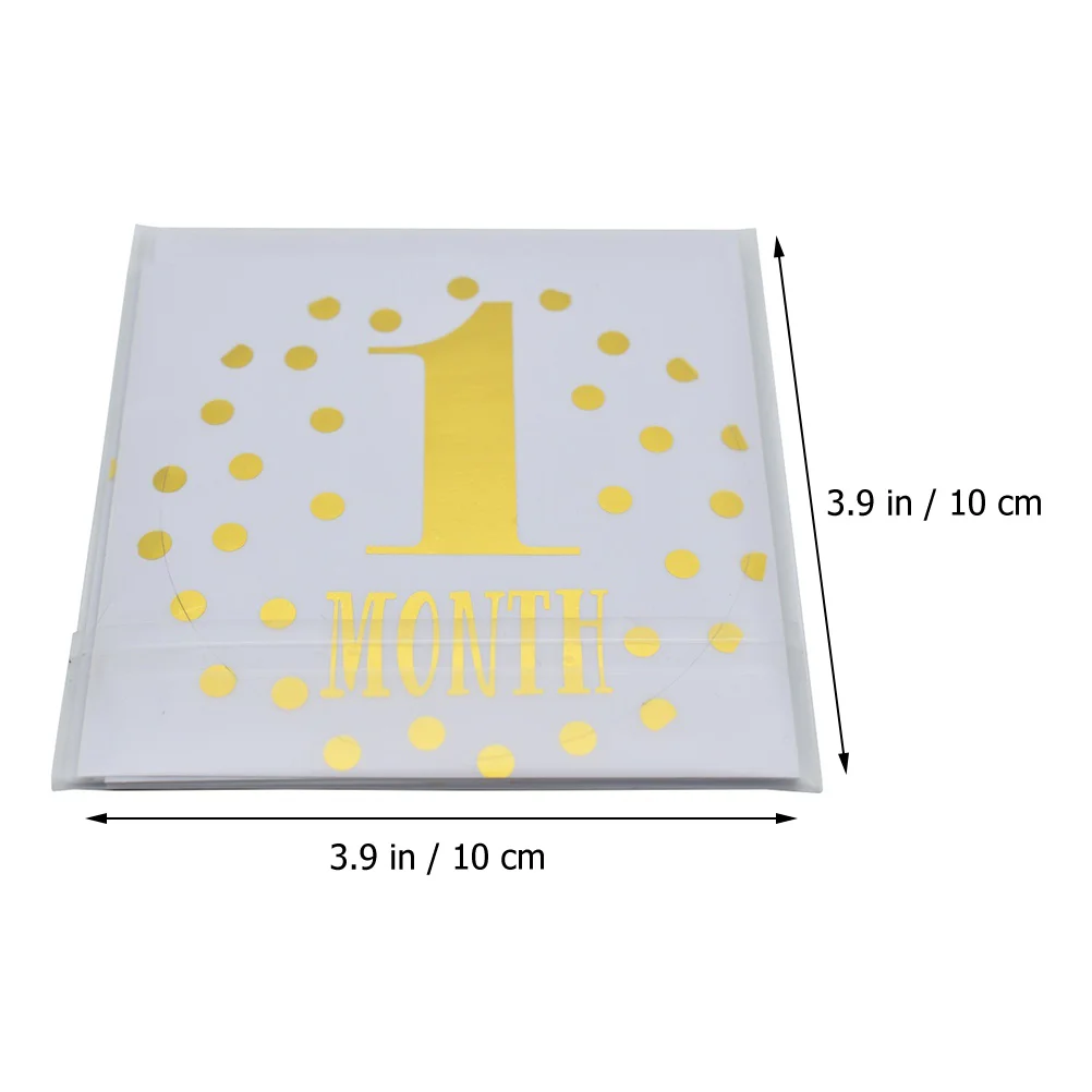 

12pcs Month Stickers Newborn Photo Prop Baby Milestone Signs Adhesive Decals Girl Boy Durable Safe Paper Material Photography