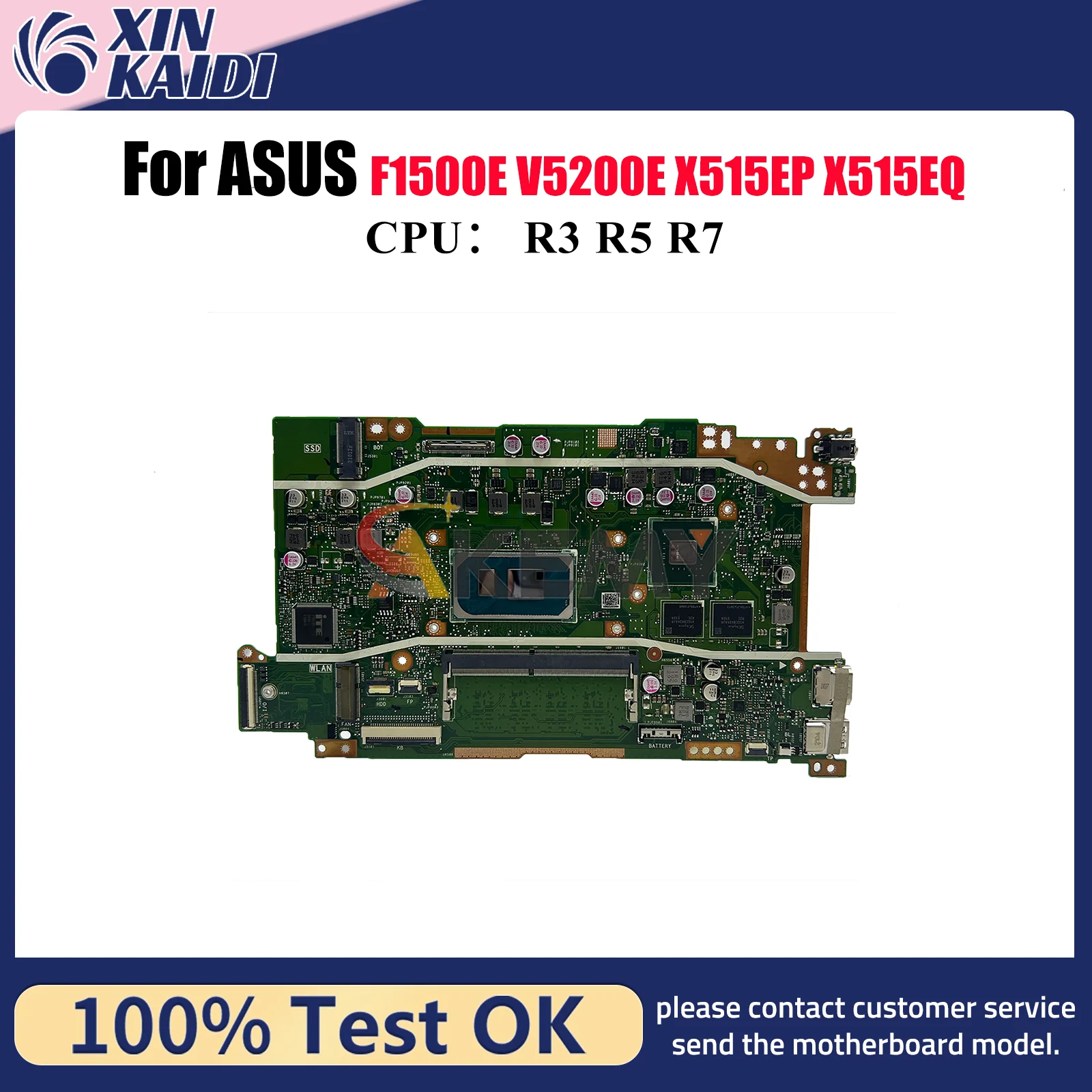 

X415EP Материнская плата для ноутбука ASUS VivoBook V4200E F1500E X515EQ X415E X515EP V5200E F1400E Материнская плата с процессором R3 R5 R7 OK tests
