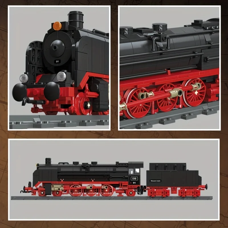 Track electric train city train model puzzle building block toy assemble and insert toy gift