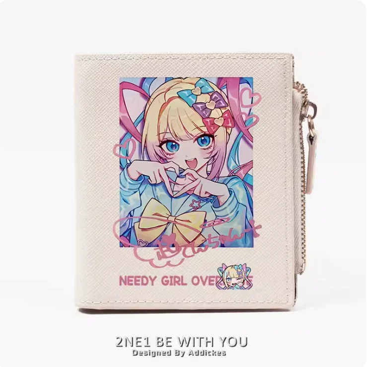 

Anime NEEDY GIRL OVERDOSE Fashion Wallet PU Purse Card Coin Zipper Money Bag Cosplay Gift B388