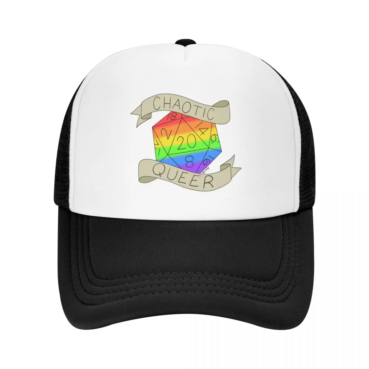 Chaotic Queer D20 Baseball Cap Hood designer cap Vintage Women Hats Men's