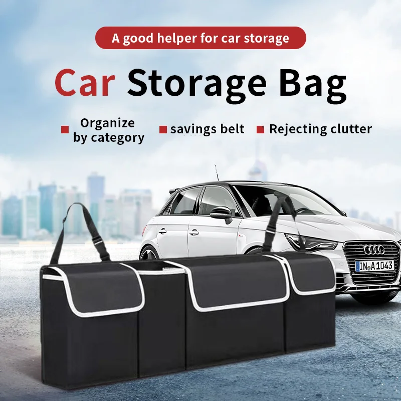 Car Trunk Organizer Adjustable Hanging Backseat Storage Bag High Capacity Multi-use Oxford Automobile Seat Back Organizers