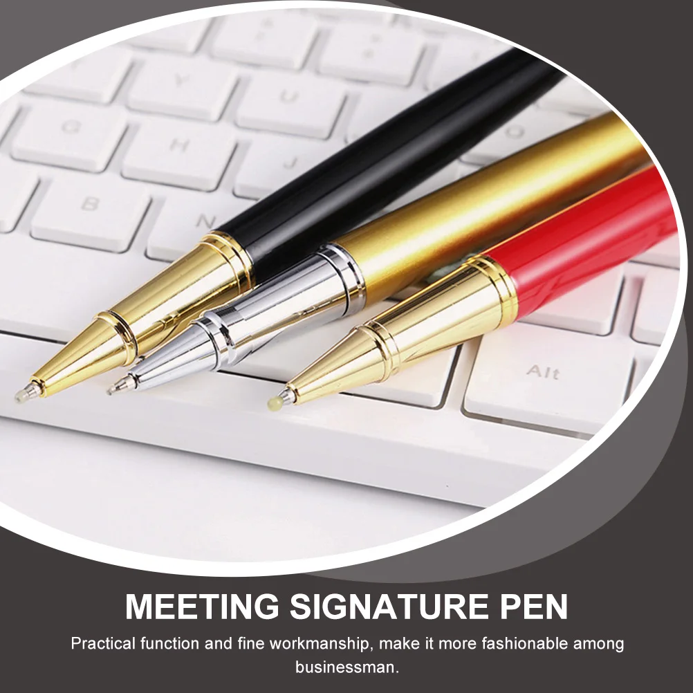 

1 set Metal Pen Set Rolling Ballpoint Nice Pens Office Roller Business Events Souvenir Stainless Steel Writing Tool Modern Gift