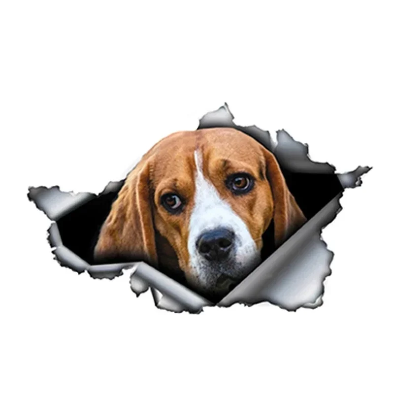 

Personality Self-adhesive Decal Beagle Dog Pet Animal Car Sticker Waterproof Car Trim Bumper Scratch Trim, 10cm