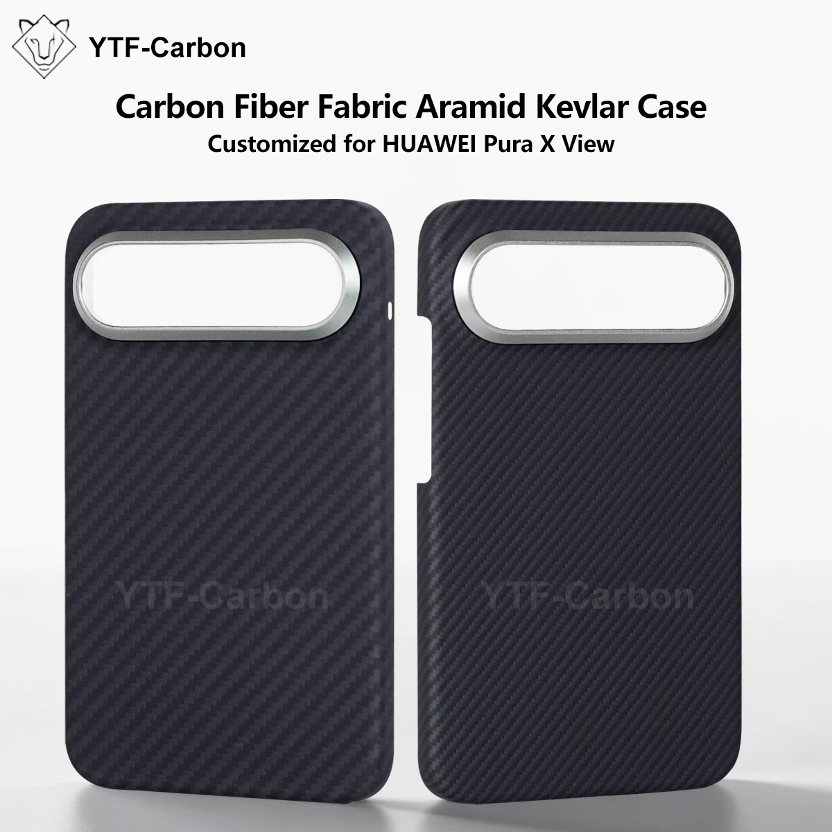 YTF for HUAWEI Pura X View Carbon Case Aramid Fiber Kevlar MagSafe Fabric Thin Hard Pura X View Cover Magnetic 600d Premium