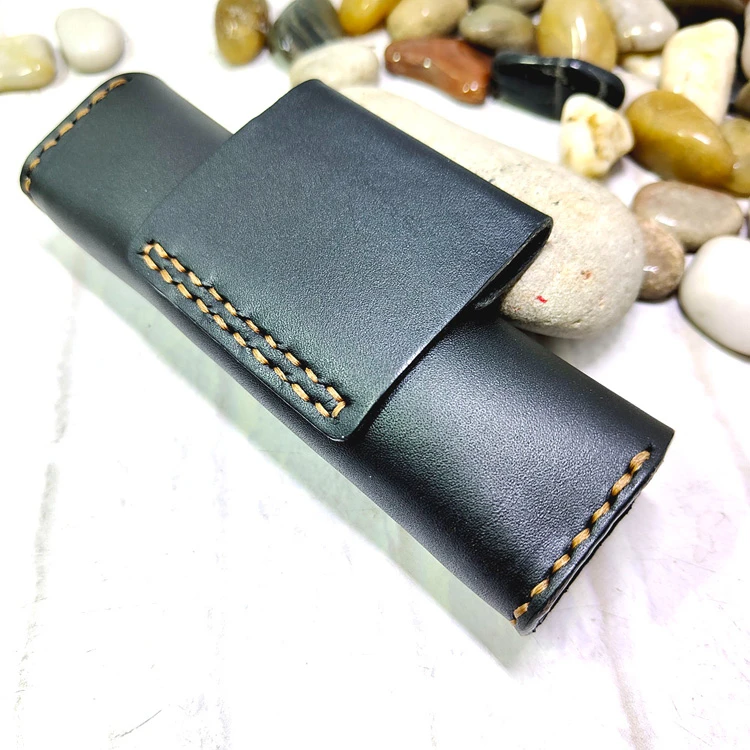 Folding Knife Holder Jackknife Holster waist Bag Belt Pack Military Knife Leather Sheath Handmade Customized PHD