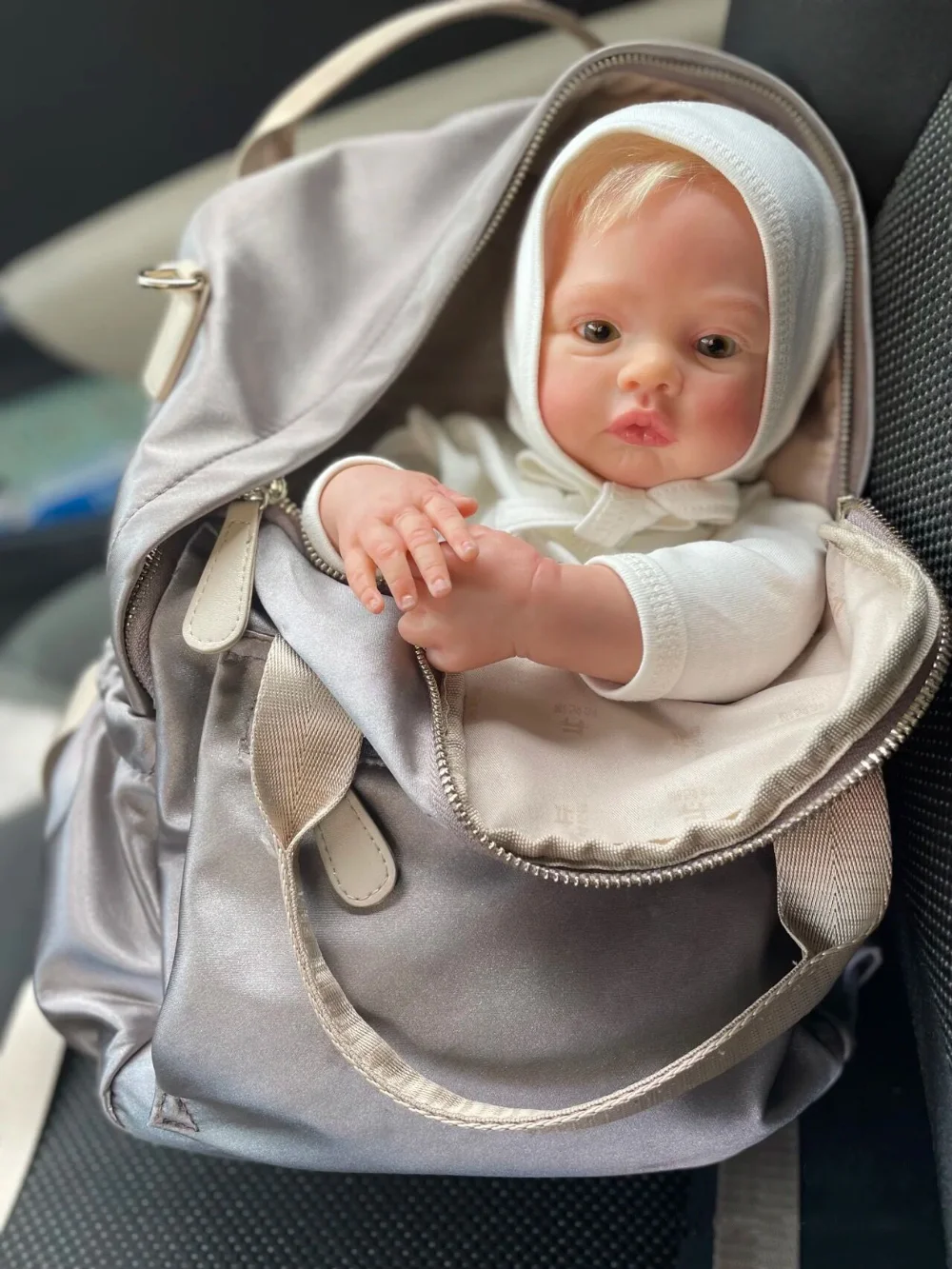 18INCH Reborn Baby Doll Newborn Baby Size Meadow with Blonde Hair 3D Make-up Skin with Visible Veins Cute Babies Muñecas Reborn