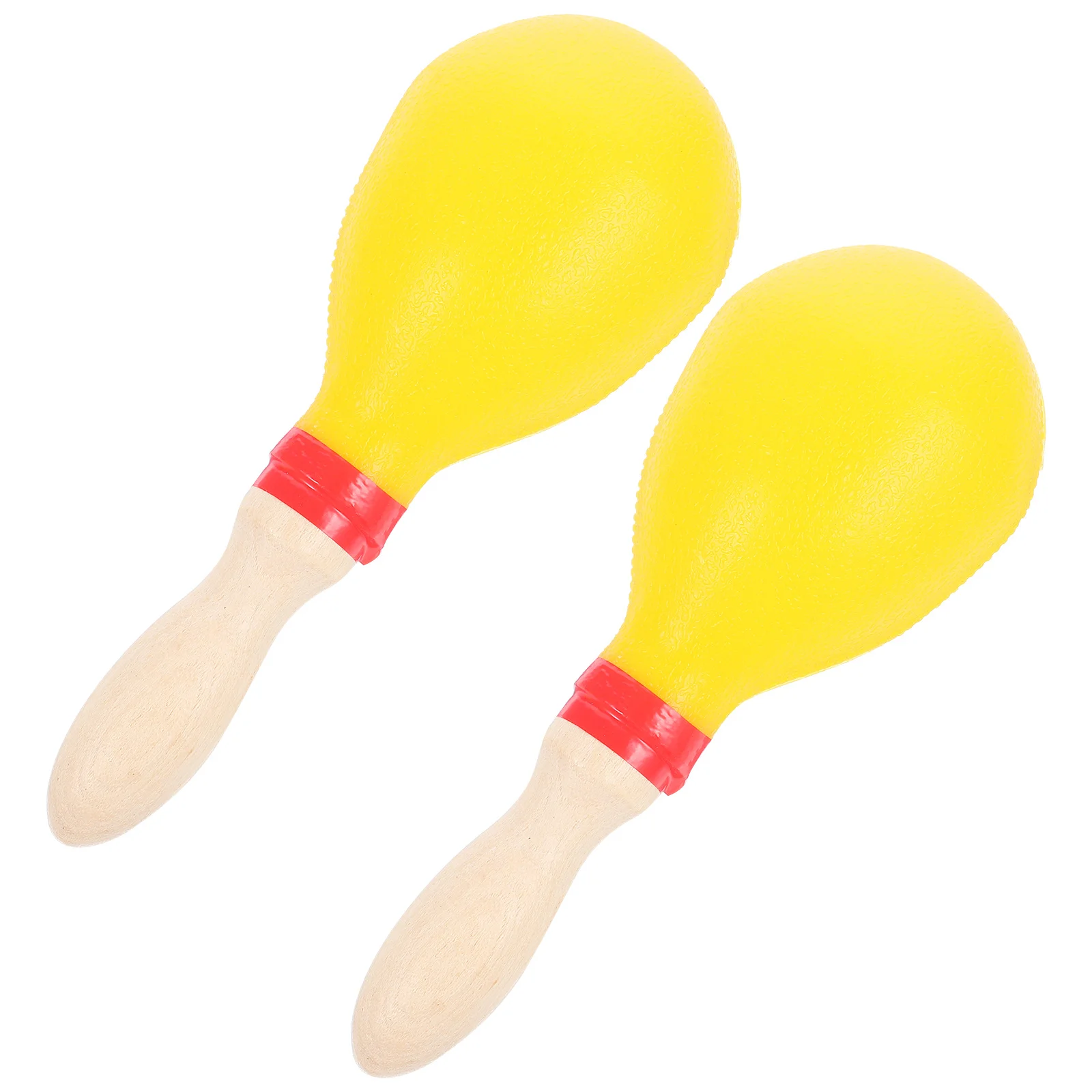 زوج واحد من أدوات قرع ماراكاس الخشبية لتطوير الوعي الموسيقي، لون بسيط ورقيق