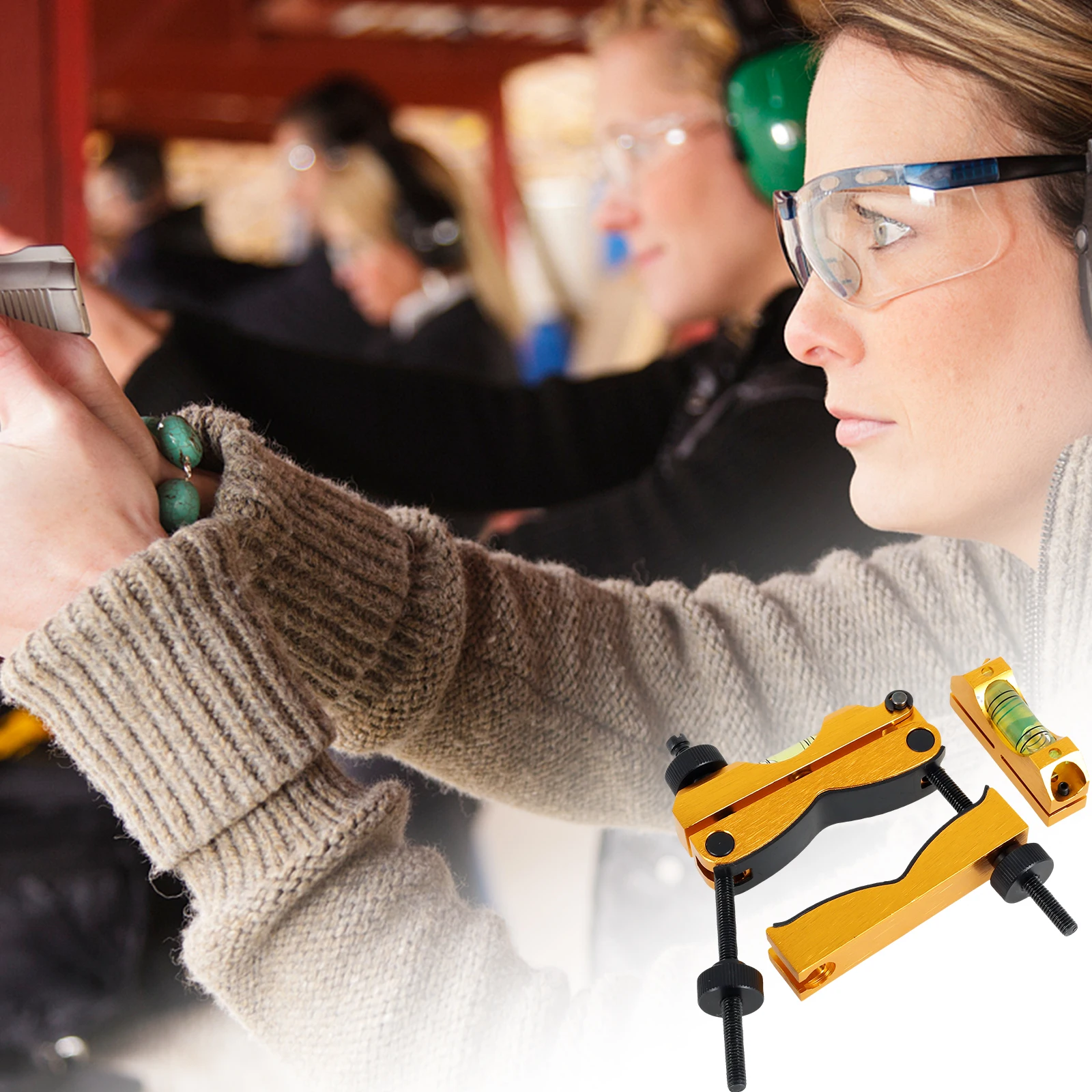 Scope Leveling Kit Aluminium Alloy High Precision Bubble Leveling Tool Crosshair Alignment Level Tool for Optical Equipment