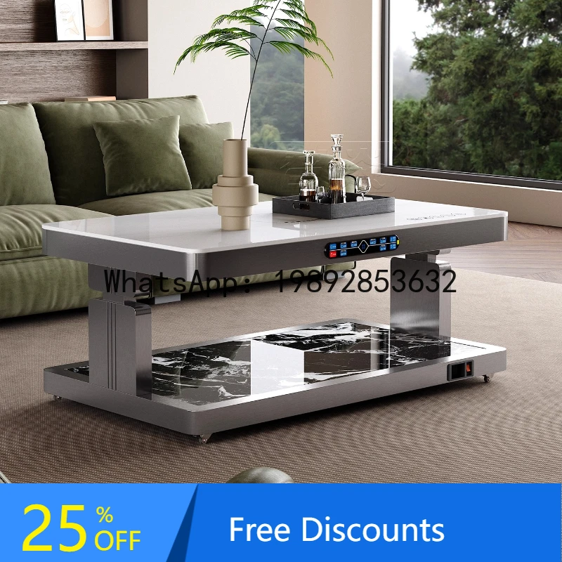 

XL Electric Heating Table for Living Room, Home Use Heating Table, Adjustable Height Coffee Table with Integrated Heating