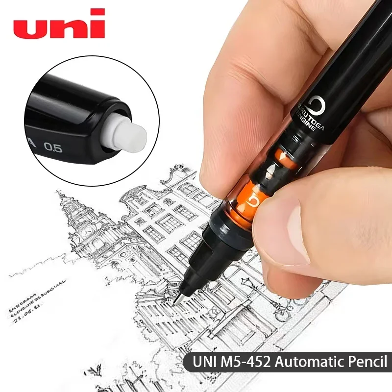 UNI Kuru Toga Mechanical Pencil M5-452 0.5mm Drawing Pencil Low Center of Gravity Automatic Rotation School Supplies Stationery