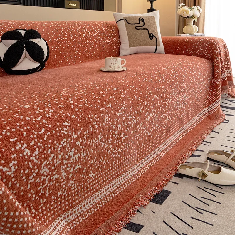 

2025 New Four Seasons Universal Sofa Towel Straight Row Sofa Cover Towel One Whole Full Cover Cushion Cloth Cover for Summer
