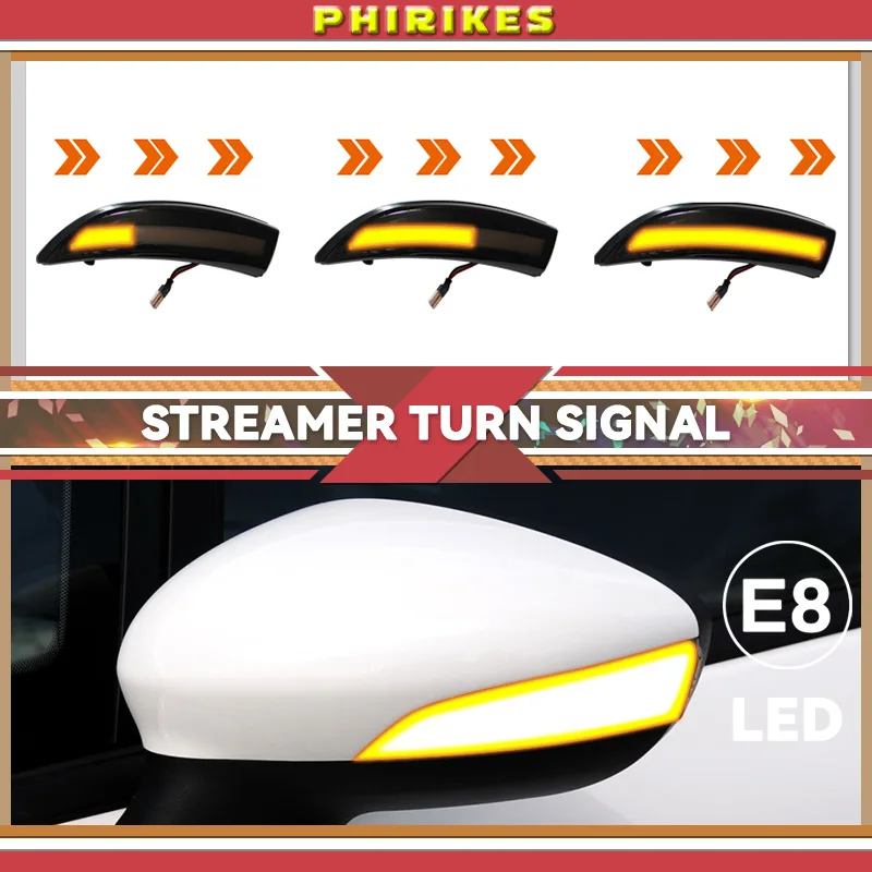 

For Ford Fiesta Mk7 2008-2017 for Ford B-Max 2012-2017 Dynamic Turn Signal Light LED Side Rearview Mirror Sequential Indicator